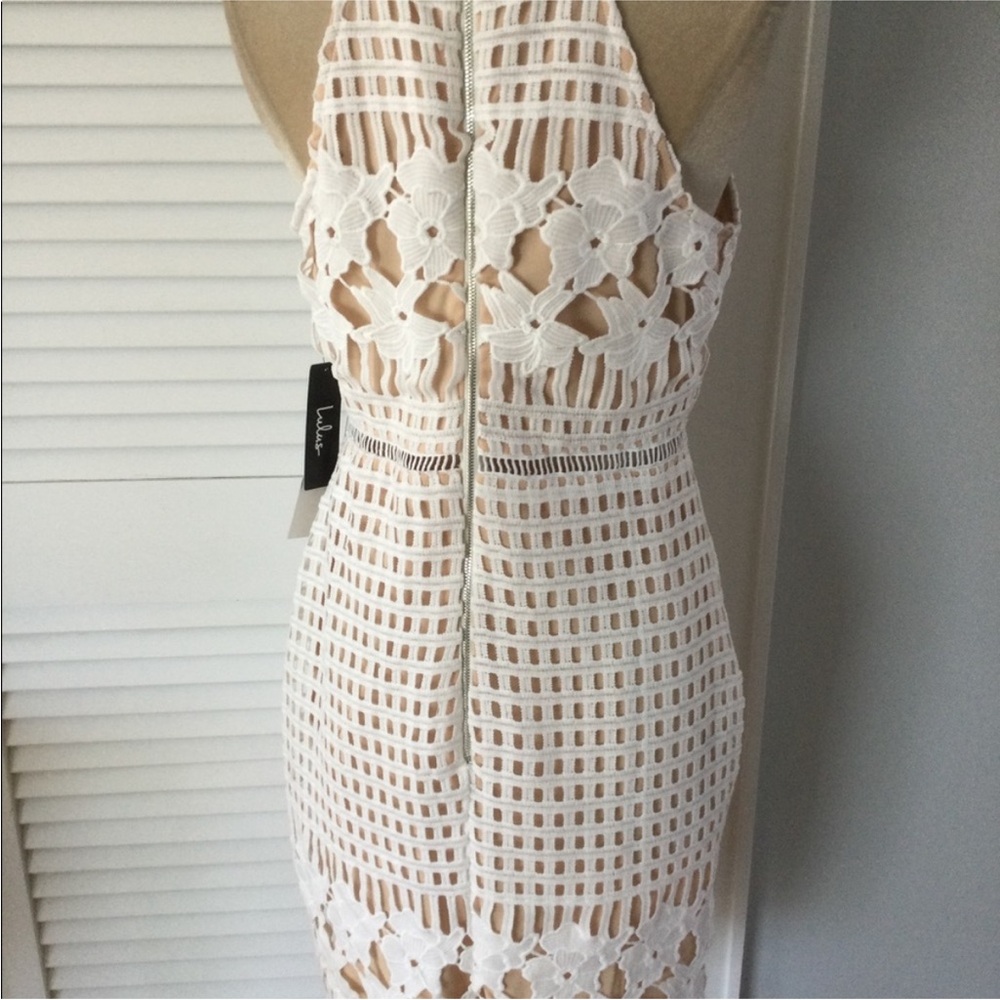 NWT Lulu’s Nude Look Lace Dress - Picture 3 of 8